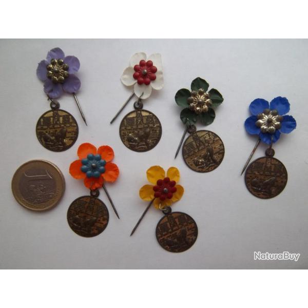 lot vintage 6 insignes de journ�e natation collection