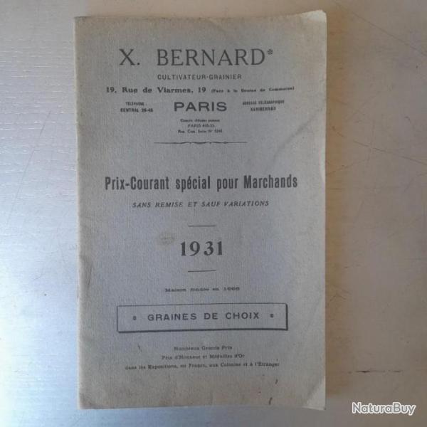 Catalogue Graines de choix 1931