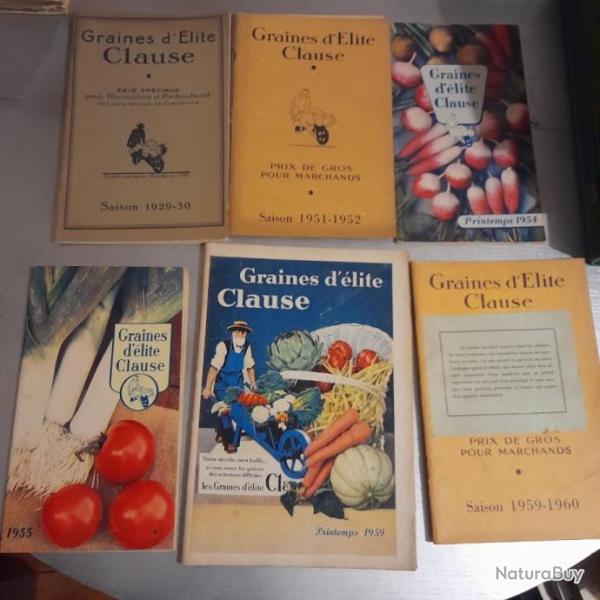 Catalogues Graines d'�lite Maison Clause - Catalogues de 1929 � 1972