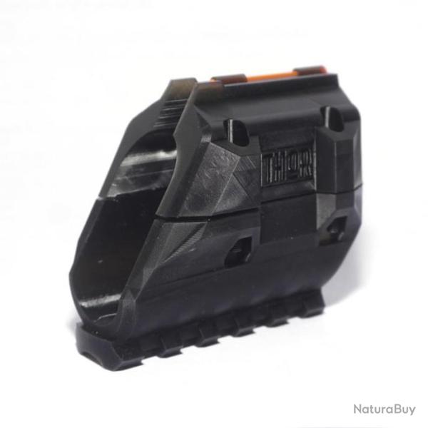 Promo Guidon tactique SUPRA pour superpos� calibre 12 avec rail picatinny - Fibre rouge