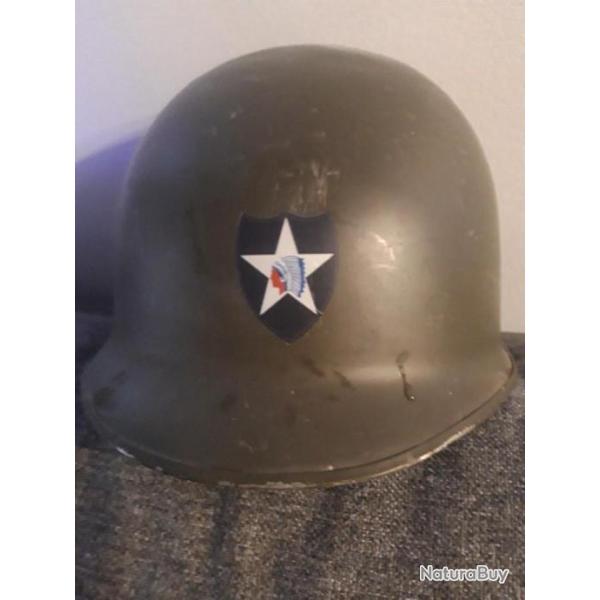 DECALCOMANIE DE LA 2 EME DIVISION U.S. "INDIAN HEAD"