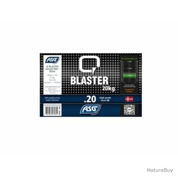 Billes ASG 0.25g Q Blaster en sac par 20 Kg