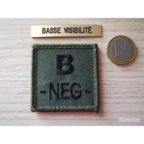 Insigne militaire groupe sanguin B-NEG-