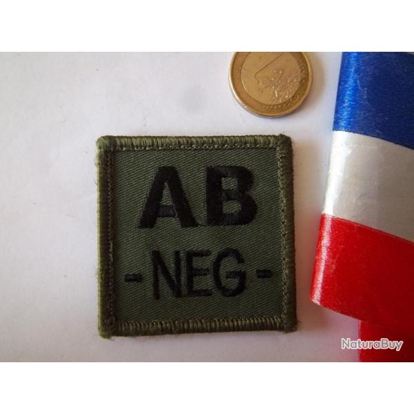 Insigne Militaire Groupe Sanguin A B Neg
