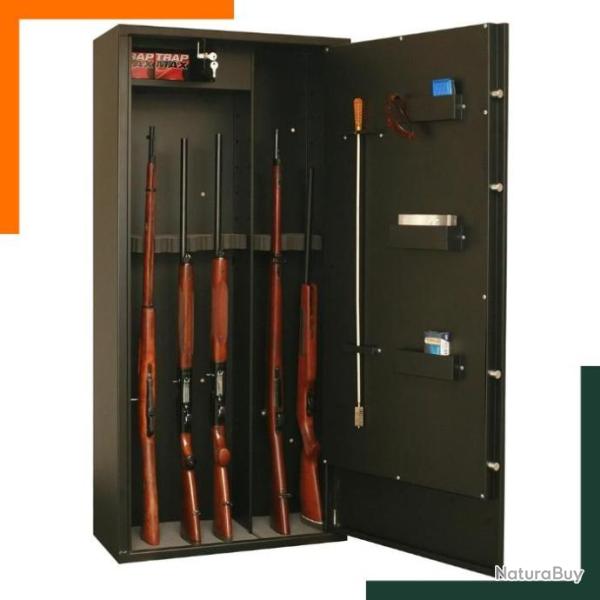 Armoire forte 12 armes - Verrouillage 4 cylindres - Noir m�t LIVRAISON GRATUITE ET RAPIDE