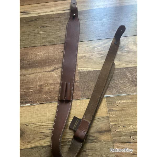 Bretelle carabine cuir � porte balles fabrication fran�aise Thierry  Baretteau