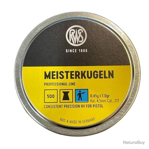 Plombs RWS MEISTERKUGELN Cal.4.5 0.45g 7gr  par 500