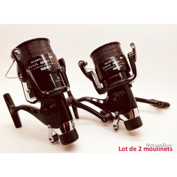 Lot de 2 moulinets carpe d�brayable � frein avant HRS