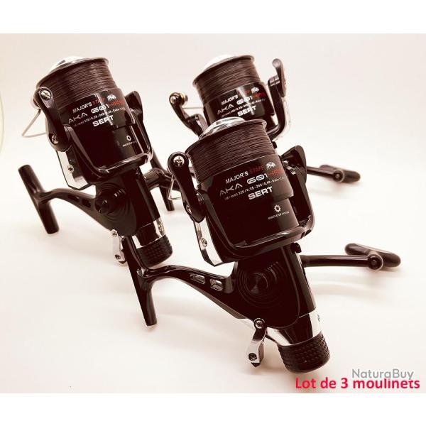 Lot de 3 moulinets carpe dbrayable  frein avant HRS