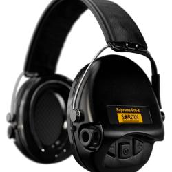 Casque &eacute;lectronique sordin supr&ecirc;me pro-x noir coussinets en gel