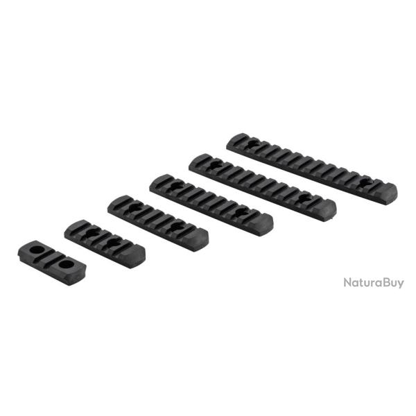 Set de 6 rails picatinny HERA ARMS en polym�re compatible M-LOK - NOIR