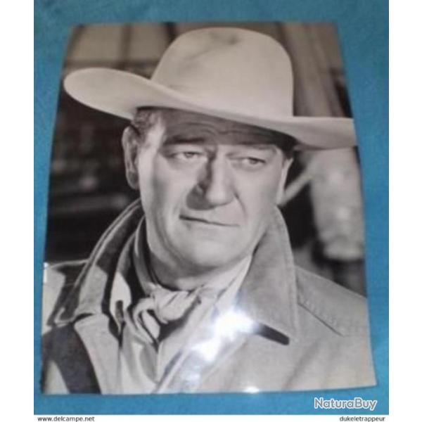 Grande photo John WAYNE noir & blanc , !!! Collection . Cowboy, Country,Old West .(2)