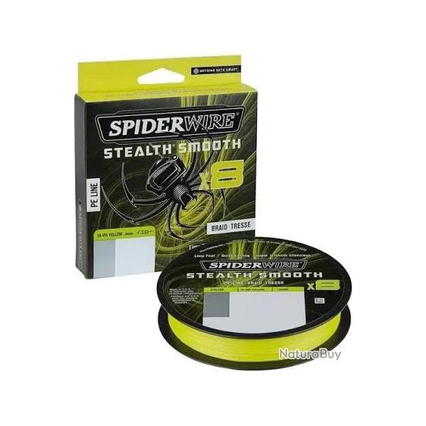 TRESSE SPIDER STEALTH SMOOTH YELLOW 150M 8 BRINS NPC 0.15mm - 16.5kg
