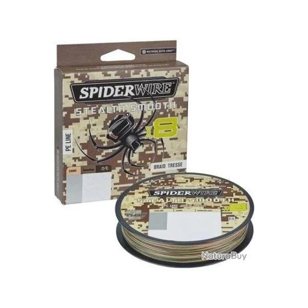 TRESSE SPIDERWIRE STEALTH SMOOTH CAMO 150M 8 BRINS 0.29mm - 26.4kg