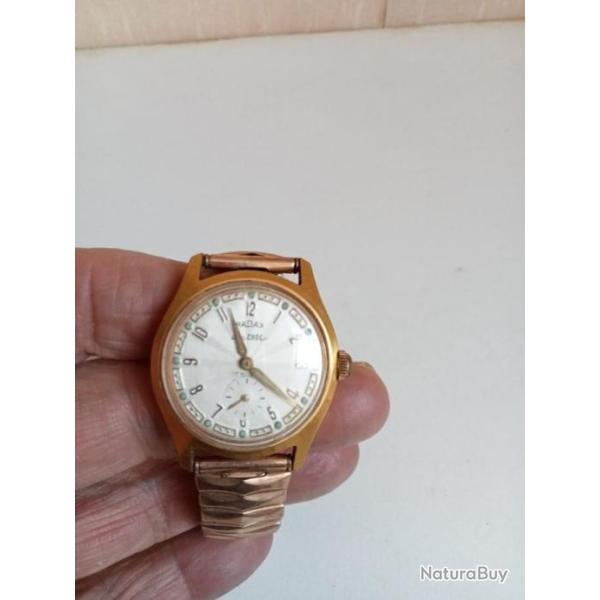 montre radax 17 rubis plaqu� or � r�parer ou pour pi�ces