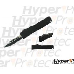 Petit OTF automatique lame simple tranchant avec couleurs aux choix - Noir