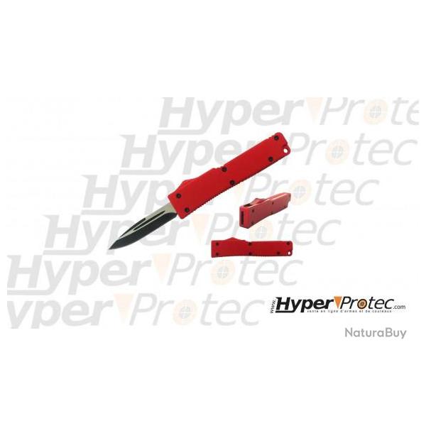 Petit OTF automatique lame simple tranchant avec couleurs aux choix - Rouge