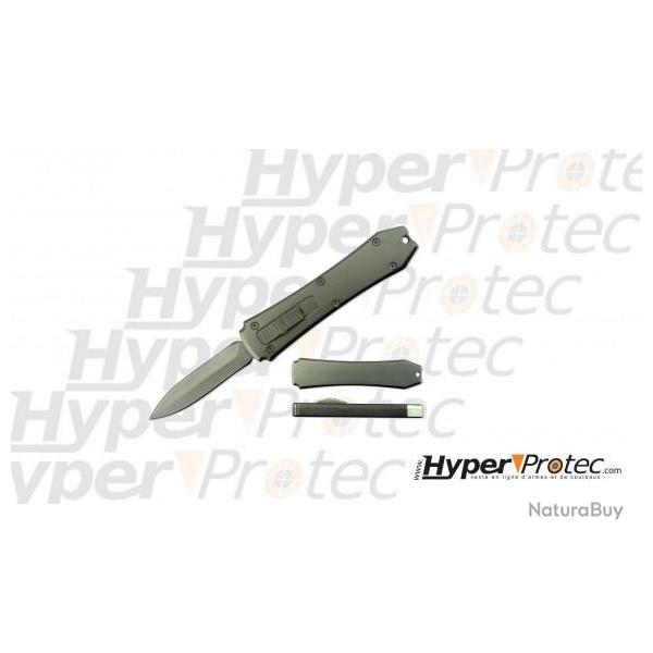 Petit OTF automatique lame double tranchant avec couleurs aux choix - Grise