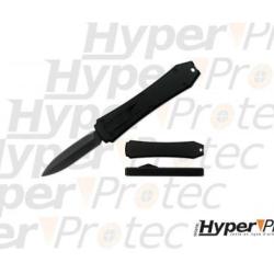 Petit OTF automatique lame double tranchant avec couleurs aux choix - Noir