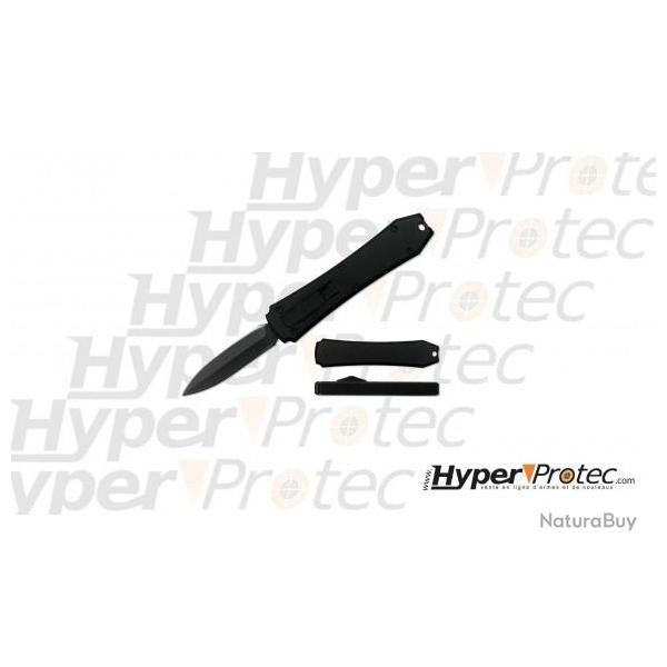 Petit OTF automatique lame double tranchant avec couleurs aux choix - Noir