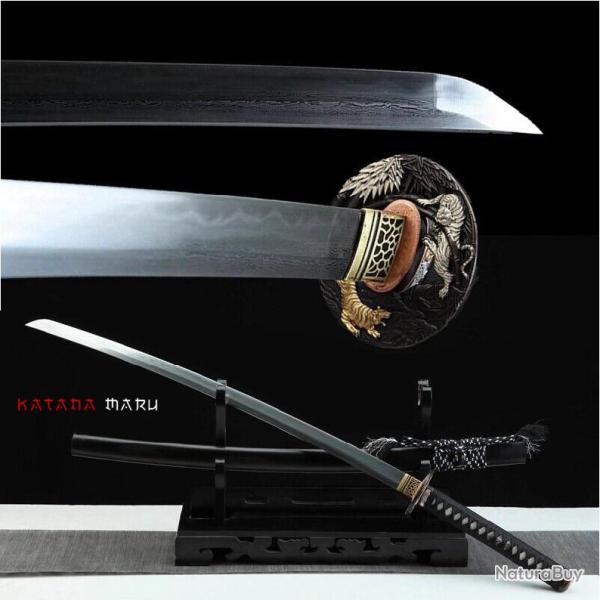 Katana Authentique Japonais en Acier Forg� � la Main avec Hamon, Samekawa V�ritable