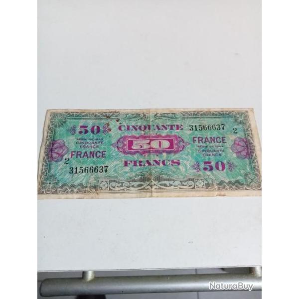 Ancien billet de 50 francs s�rie de 1944 ave petit 2