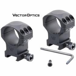 Paire de colliers de montage medium en aluminium rail 21mm picatinny diam&egrave;tre 30mm - Vector Optics