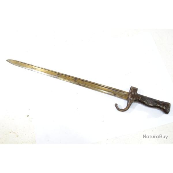 Baionnette berthier mousqueton 1892 mauvais �tat. France WW1. Sans fourreau C