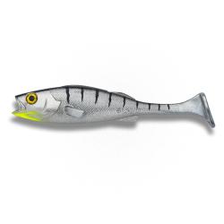 Leurre Souple LMAB Barsch Kofi Perch Shad 9cm 9cm Chrome Tiger