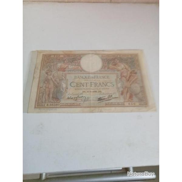 billet de 100 francs 1939 en SUP