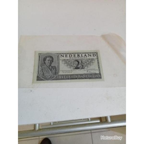 billet de 2 1/2 gulden pays bas en sup