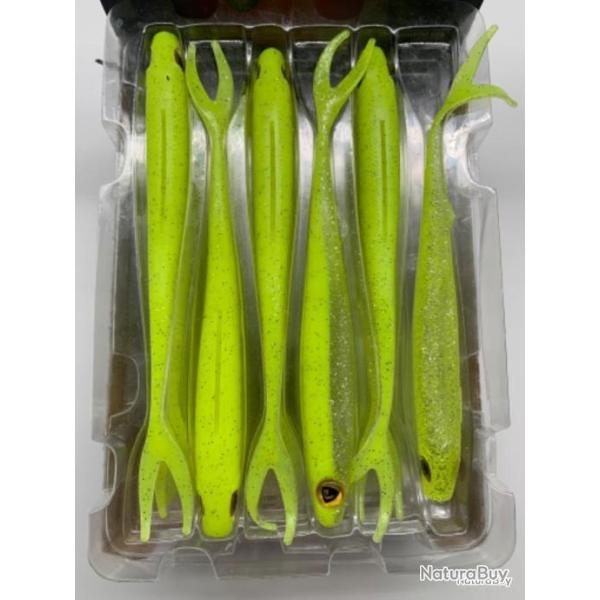 Leurre souple de p�che slick finesse Fox rage chartreuse ayu 20 cm