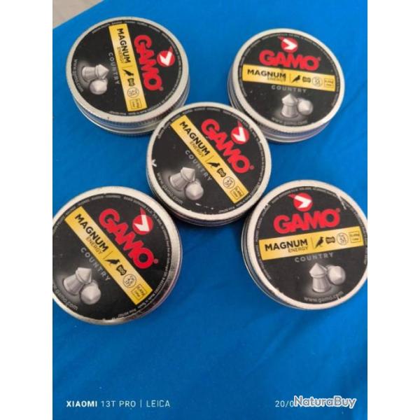 5 boite de 50 plomb 4.5mm Gamo Magnum Country .177 0.49g prix n�gociable  en tr�s bonne �tat