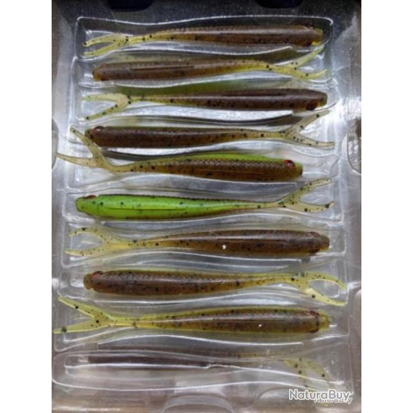 Leurre souple de p�che slick finesse fox rage green pumpkin 9cm