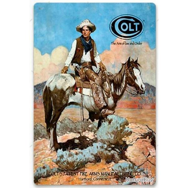 PLAQUE METAL COLT/HARTFORD/COW-BOY