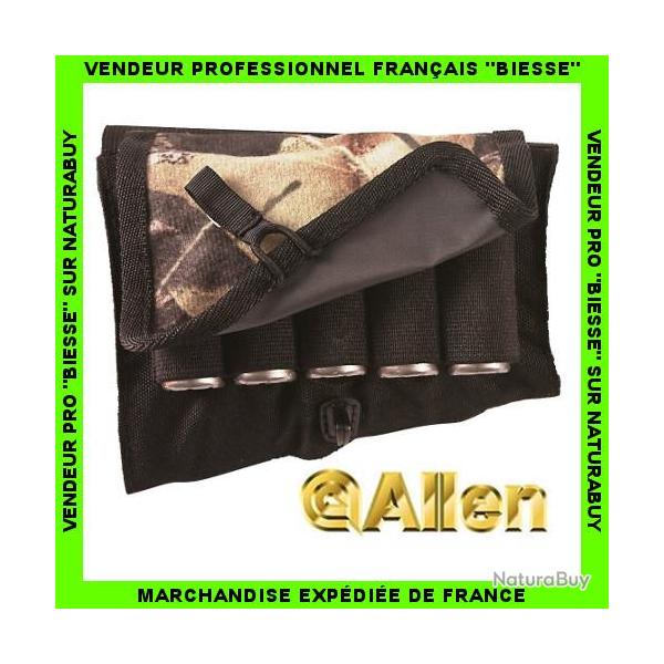 Cartouchiere crosse avec RABAT ALLEN 5 cartouches pour fusil. Tous calibres : 12, 16, 20 SUPER TARIF