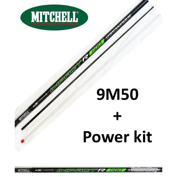 Pack Coup / Carpe Carpodrome Mitchell 9M50 + Power kit Canne livr�e montage �lastique gros poisson