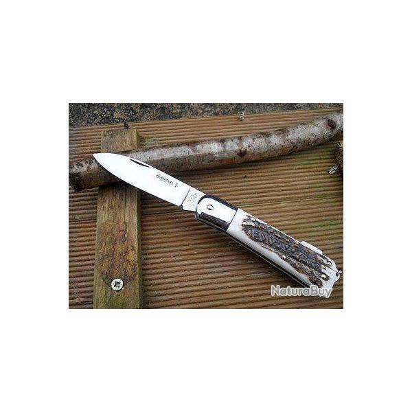 COUTEAU MERCURY MANCHE BOIS DE CERF 1 LAME 7cm