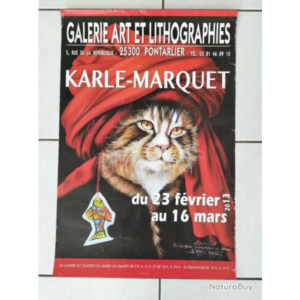 Affiche Exposition originale Karle-Marquet  sign�