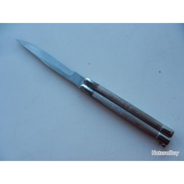 Couteau papillon de poche canif  tout m�tal L�opard