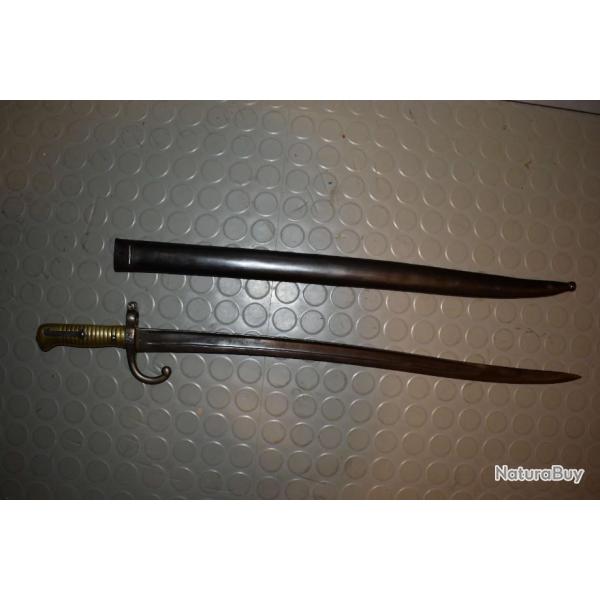 TRES BELLE BAONNETTE SABRE FRANCAISE Mod 1866