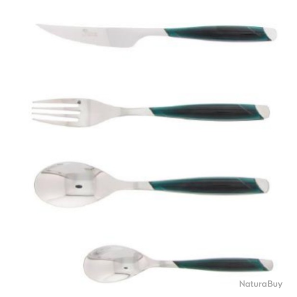 ENSEMBLE MENAGERE  PRADEL EXCELLENCE 24 PIECES GAMME  PRESTIGE VERT 1