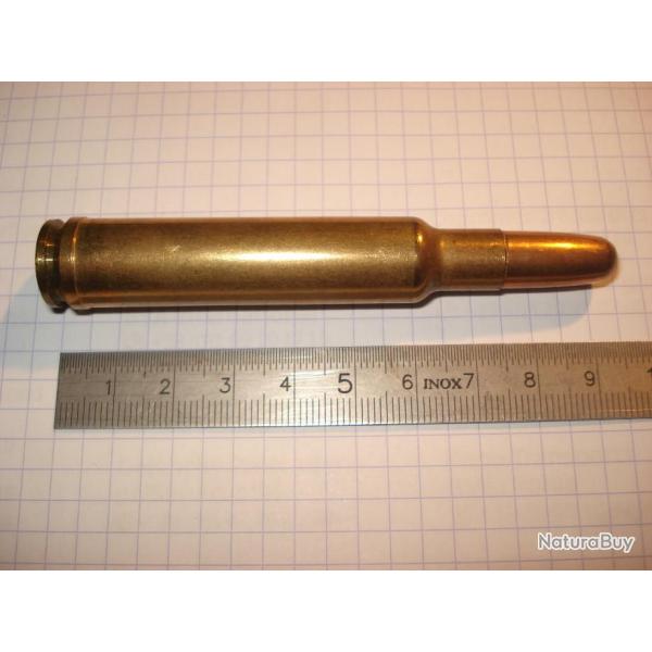 une cartouche de 378 weatherby magnum ogive blind�e, calibre africain de collection