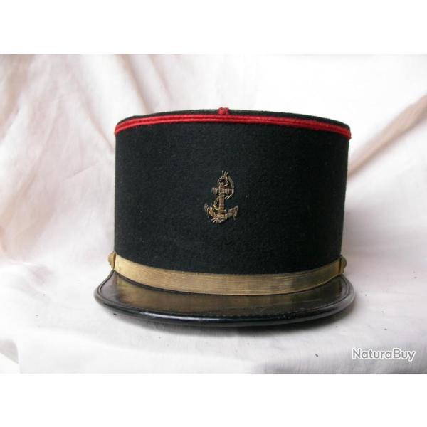 WW2/POSTWAR FRANCE KPI MILITAIRE M31 FRANCAIS NOIR/ROUGE INSIGNE ANCRE TAILLE 56.5 CM
