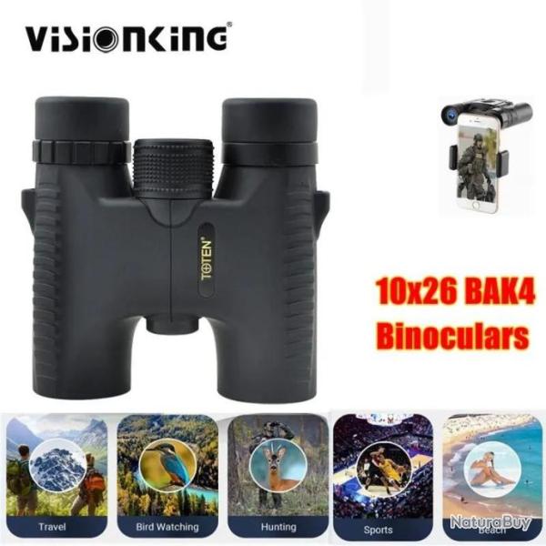 TOTEN Jumelles 10x26 BAK4 - LIVRAISON GRATUITE !!