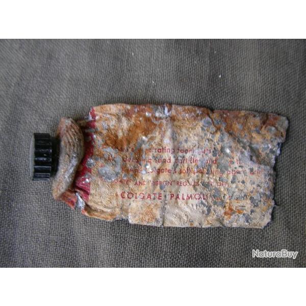 WW2 US TUBE DENTIFRICE VIDE AM�RICAIN 100 % DE TERRAIN " RIBBON COLGATE " RARE