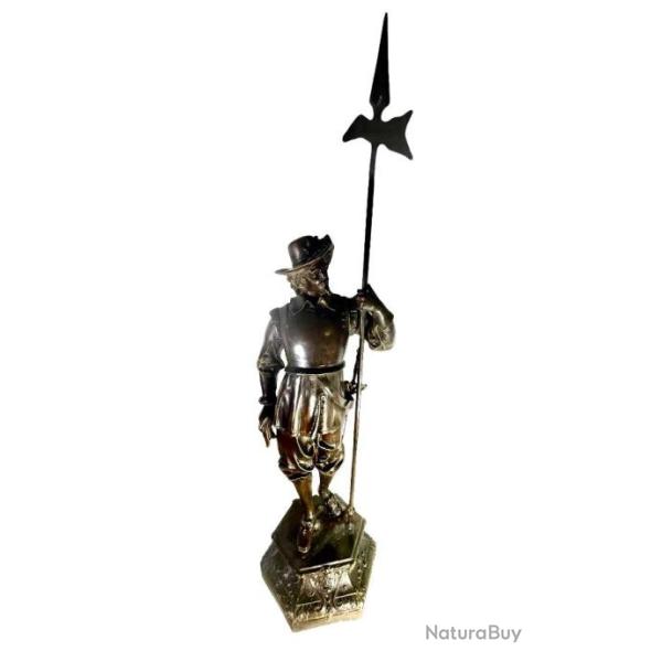 Hallebardier sculpture bronze grand format
