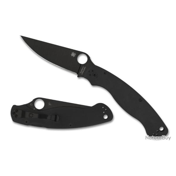 Couteau Spyderco Military 2 Compression Lock Lame Acier S30V Black Manche G10 Clip USA SC36GPBK2
