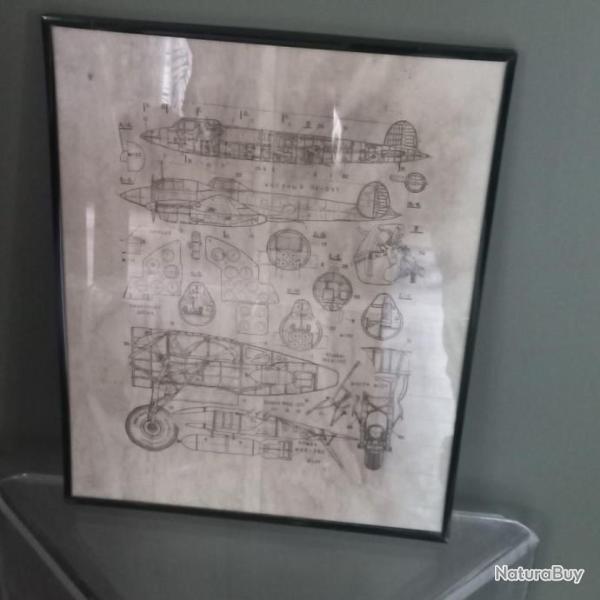 kit de vue  clat avion de guerre  sous cadre