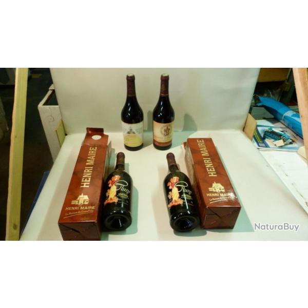 coffret vin 4 b henry maire arbois barberousse chateau boichailles croix d'argis 2001 2002